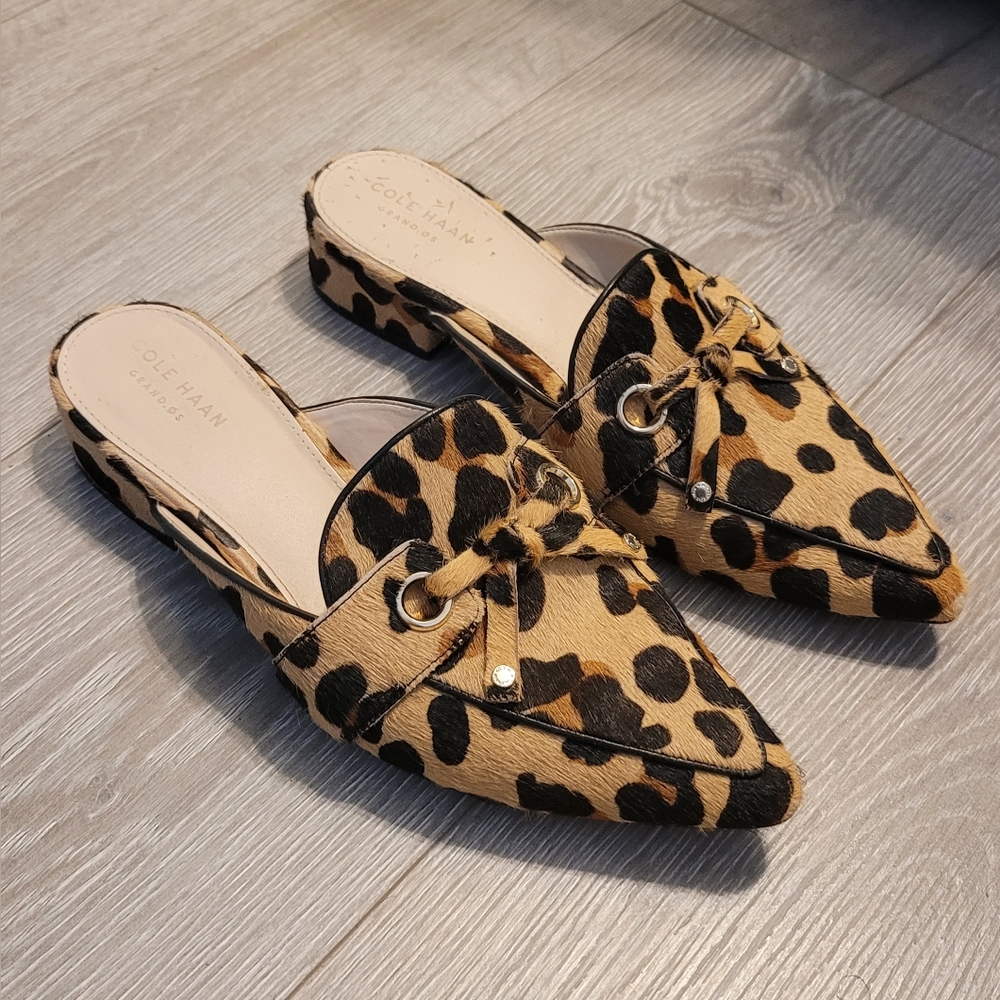 Cole Haan |Jaguar Print | Calf Hair | Emily Mule | Size 7.5 B
